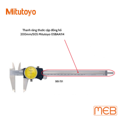 Thanh răng cho thước cặp đồng hồ Mitutoyo ( 05BAA204 )