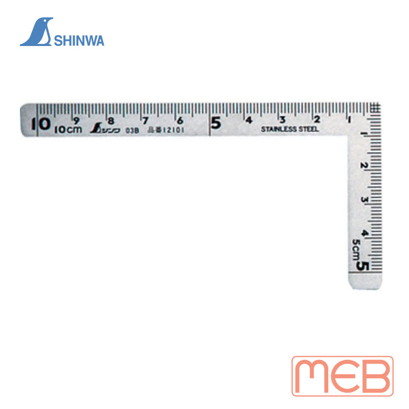 Thước đo góc vuông 100x50mm, dày 2mm Shinwa ( 12101 )