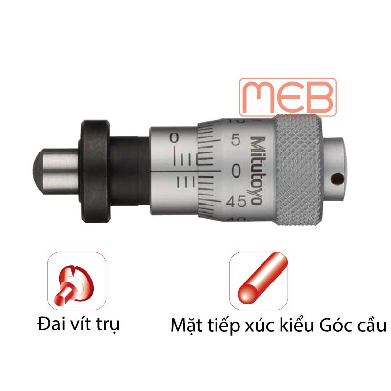 Đầu đo panme cơ khí 6.5mm/0.01mm Mitutoyo ( 148-314 )