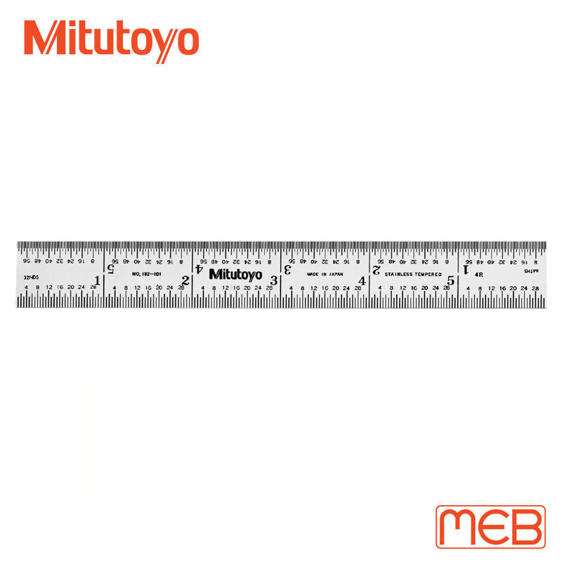 Thước lá thép 6 in/ 150 mm ( 182-107 ) Mitutoyo