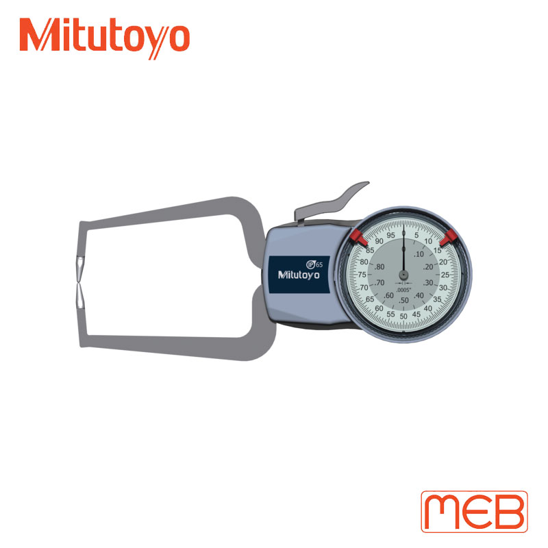 Compa đo ngoài độ dày đồng hồ cơ khí 0-0.8", 0.0005" ( 209-455 ) Mitutoyo