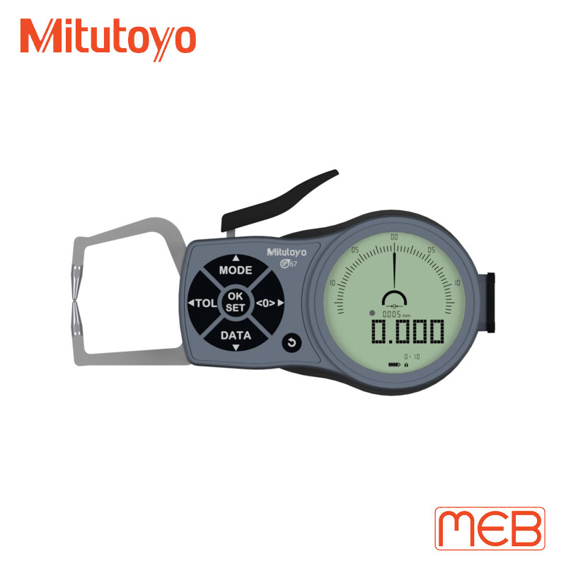 Compa đo ngoài độ dày đồng hồ điện tử 0-10mm, 0.005mm, D=1.5mm mặt cầu ( 209-930 ) Mitutoyo