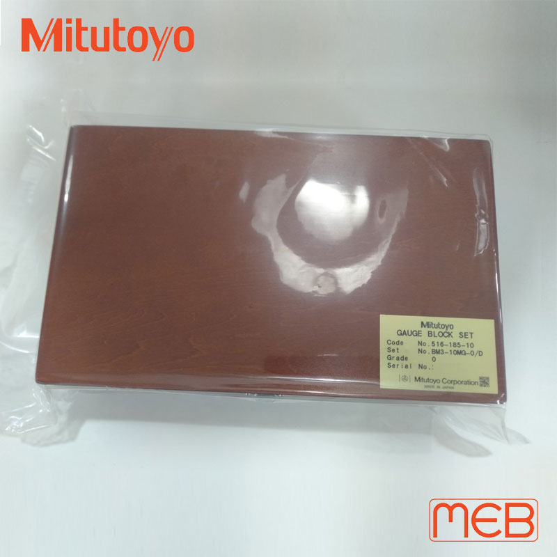 Bộ căn mẫu Gốm 10 khối chuẩn chữ nhật cấp 0 ISO ( 516-182-60 ) Mitutoyo