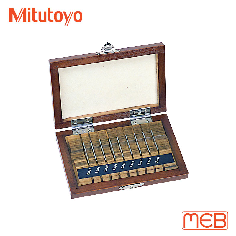 Bộ căn mẫu Thép 9 khối chuẩn chữ nhật cấp 0 ISO ( 516-982-10 ) Mitutoyo