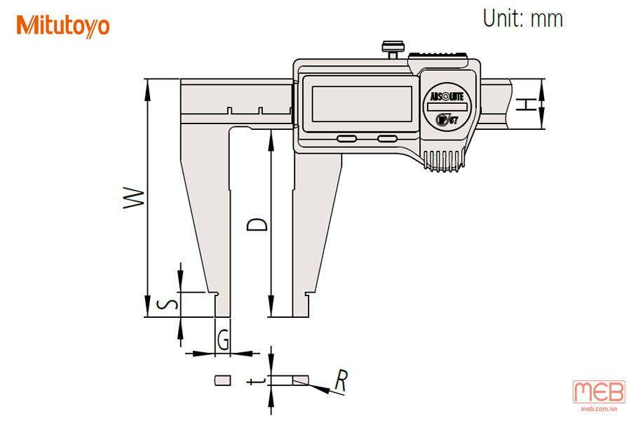 Thước cặp điện tử ABSOLUTE series 550 Mitutoyo