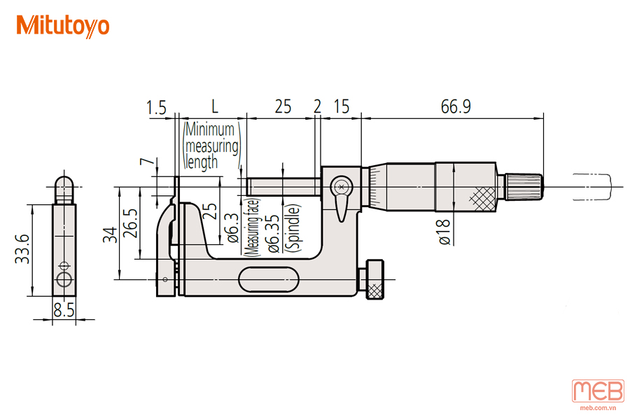 Panme đo ngoài điện tử Uni-Mike series 317 Mitutoyo