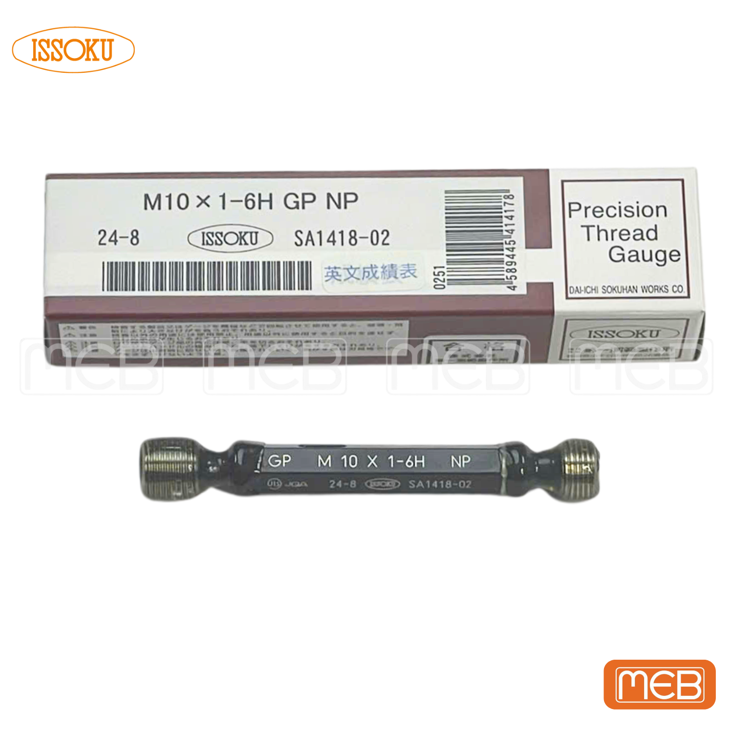Dưỡng kiểm tra ren ISSOKU ( M10x1.0 6H GPNP )
