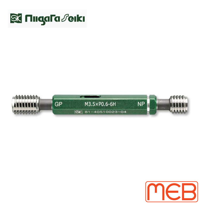 Dưỡng trụ kiểm ren trong Niigata Seiki M3.5×P0.6mm  ( M3.5×P0.6-6H GPNP -SK )