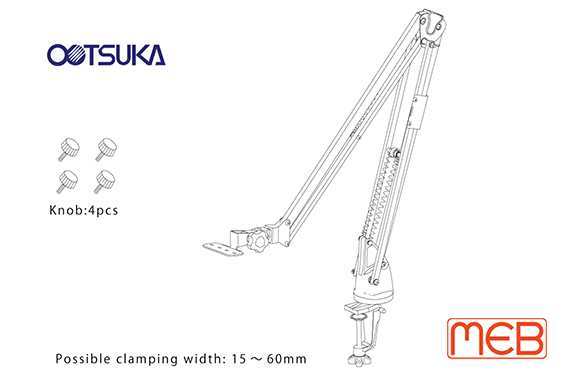 Cánh tay kẹp bàn kiểm tra bề mặt ( BARLIGHT530-FREE-ARM ) Otsuka