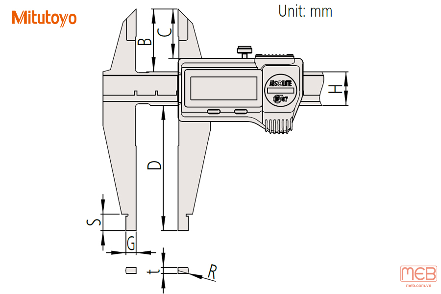 Thước cặp điện tử ABSOLUTE series 551 Mitutoyo