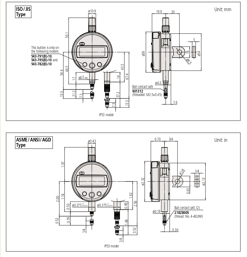 Đồng hồ so điện tử Mitutoyo Series 543 - ID-SX2