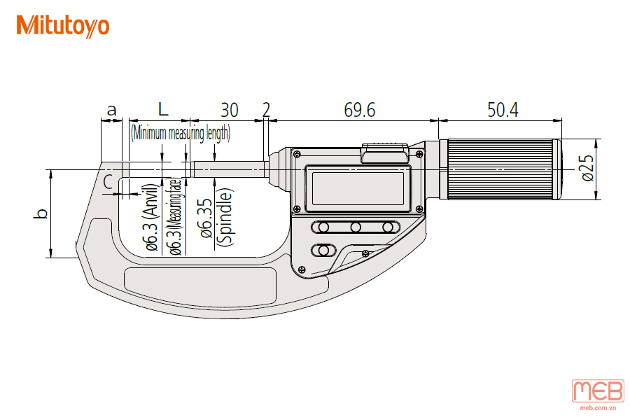 Panme đo ngoài điện tử Quickmike SERIES 293 Mitutoyo