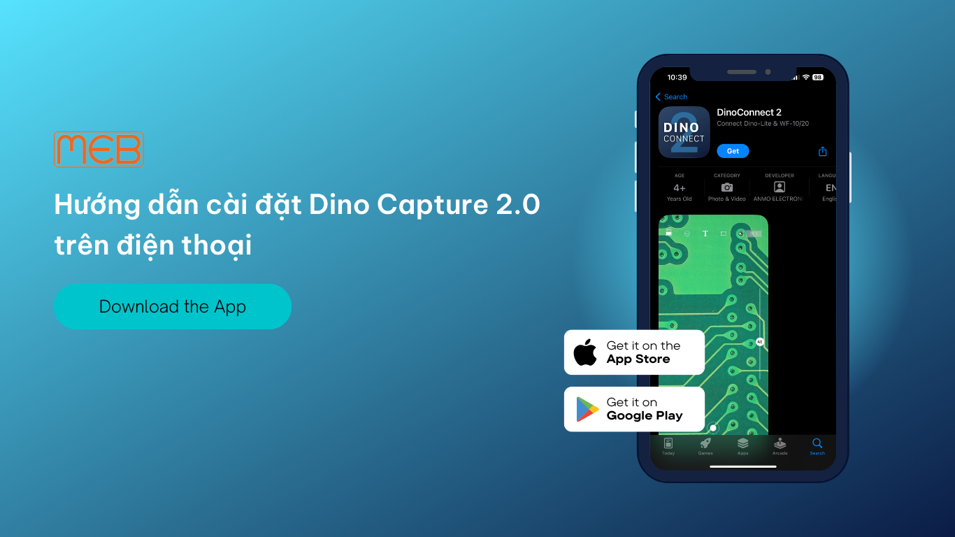 Cài đặt Dino Capture 2.0 trên điện thoại