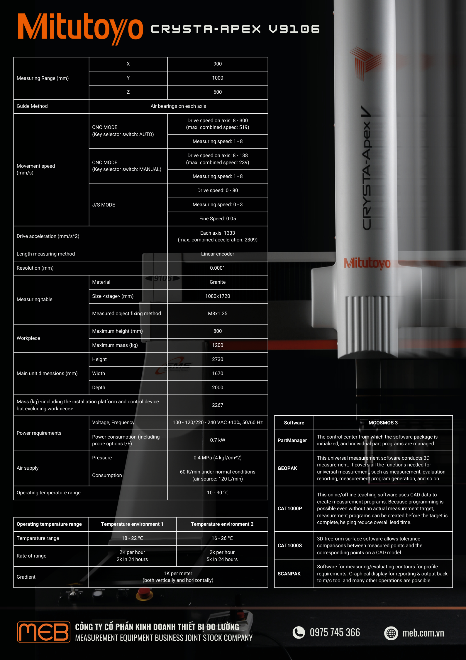 Crysta-Apex V9106 Mitutoyo