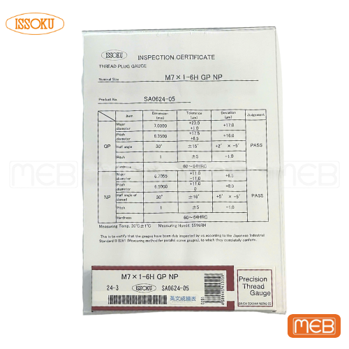 M7x1-6H.Cer.png Giấy chứng nhận dưỡng kiểm ren ISSOKU
