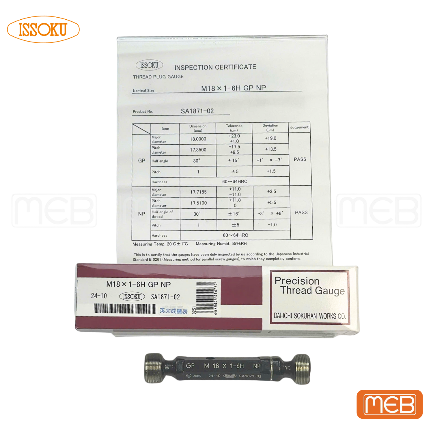 M18x1-6H.Cer.png Giấy chứng nhận dưỡng kiểm ISSOKU