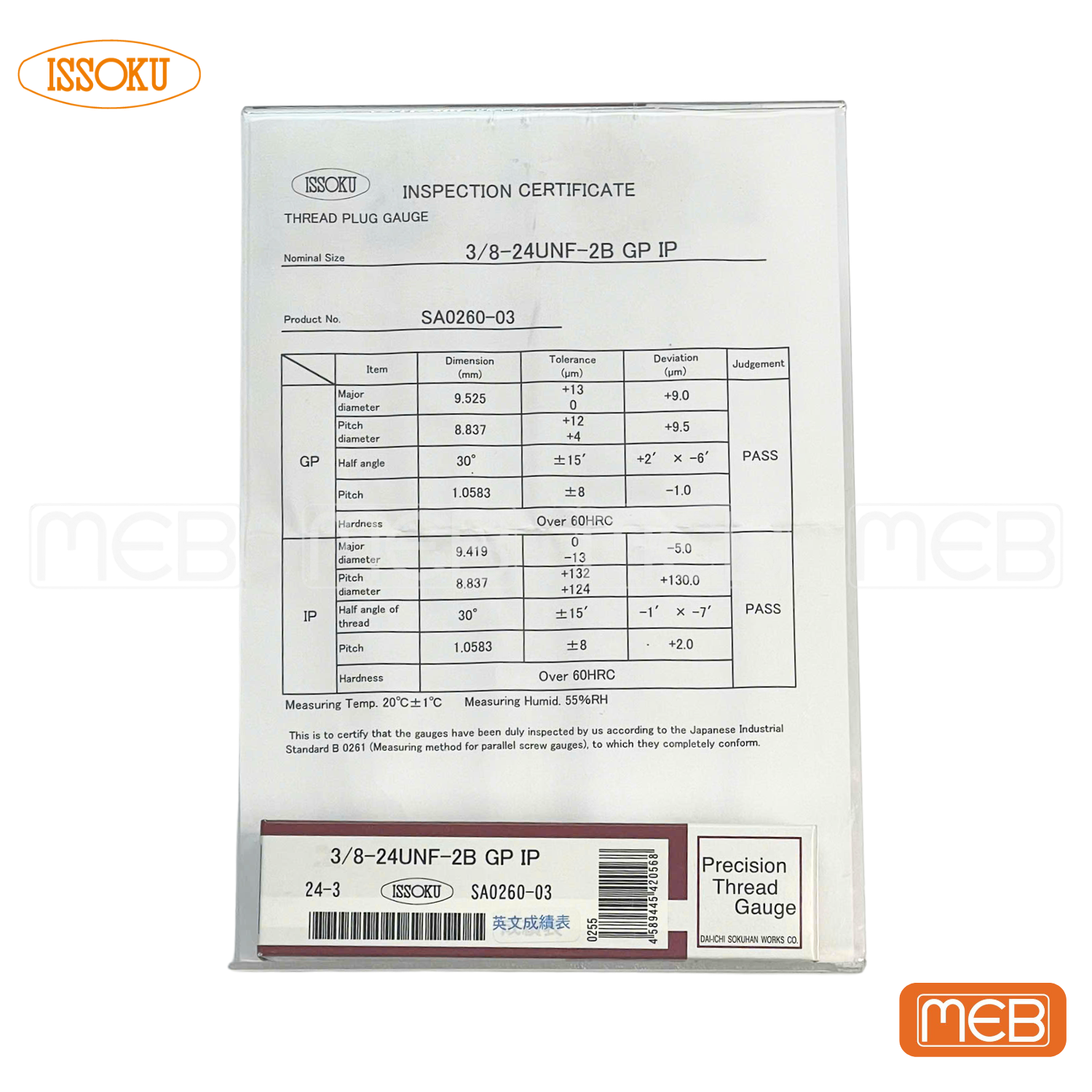 3_8-24UNF-2B.Cer.png Giấy chứng nhận dưỡng kiểm ren ISSOKU
